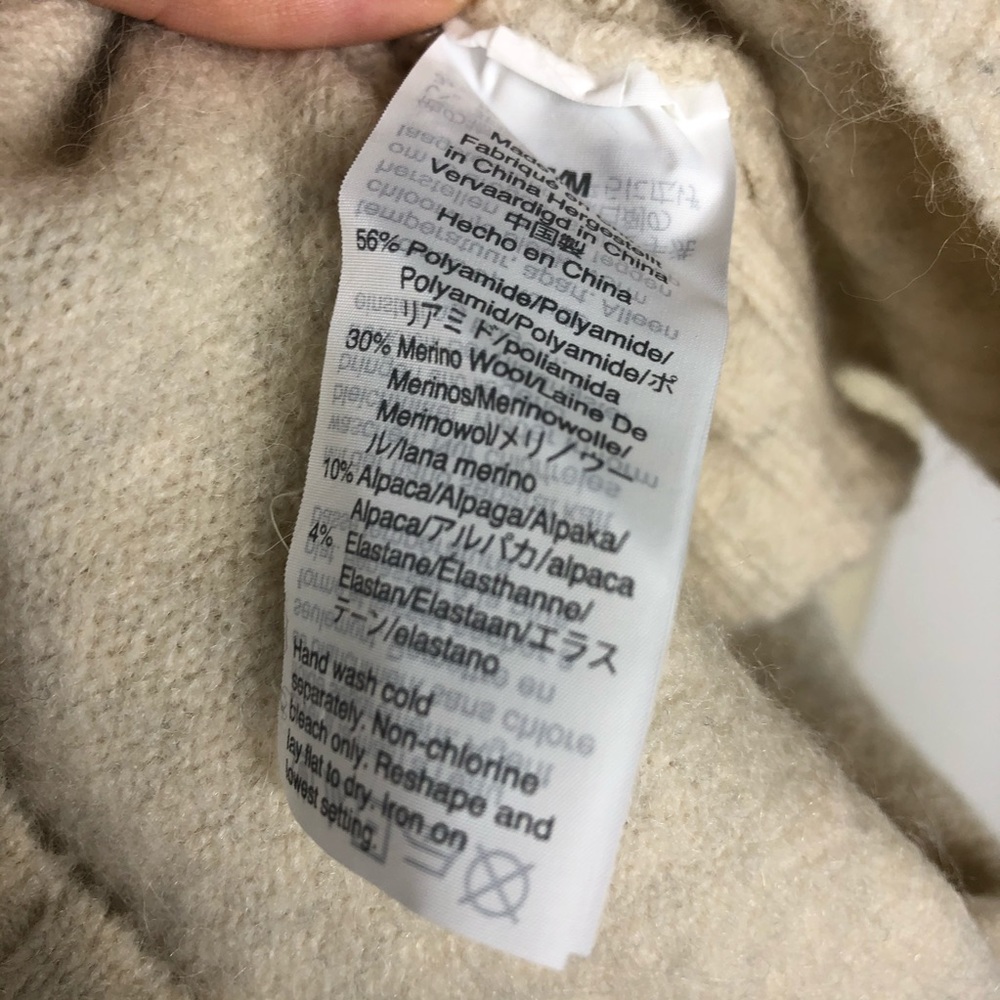 MADEWELL Cream Inland Turtleneck Sweater Med NWT - Picture 6 of 7